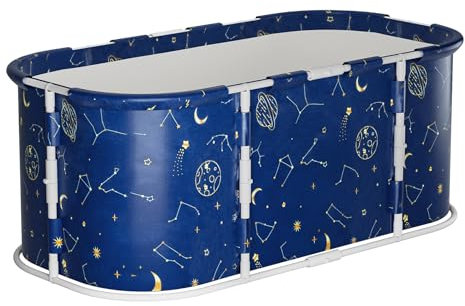 Foldable Bathtub –47 Portable Collapsible Soaking Tub with Heightened Backrest & Anti-Slip Base, Freestanding Collapsible Bathtub for Hot/Ice Baths, Camping & Small Spaces ﻿ 1