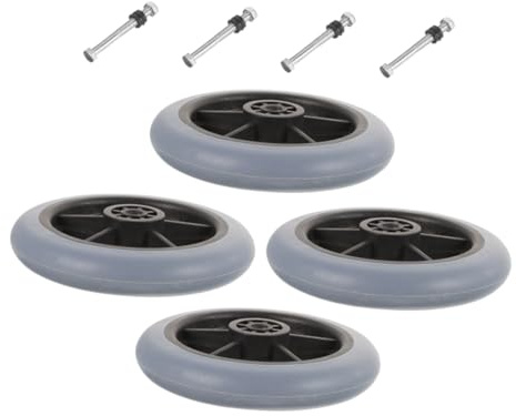 FRCOLOR 4pcs Wheelchair Caster Wheel Replacement -Skid Tires Front Wheels for Enhanced Stability and Maneuverability Any Environment
