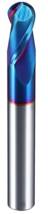 Fraise à bout sphérique 18 mm, fraise CNC, coupe hélicoïdale à 2 cannelures, HRC 65°, for fonte, acier inoxydable et alliage