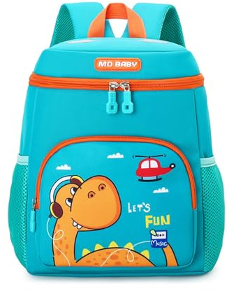 XNDZ Toddler Backpack for Nursery Kids Children Dinosaur Backpack with Chest Strap Kindergarten School Bag Outdoor Rucksack for 3-6 Years Boys Girls (Green 2 Dinosaur)