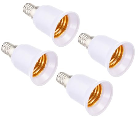 Alipis 4pezzi Adattatore per Portalampada Convertitore per Sostituire Base Lampadina Adatto per Illuminazione Casa Ufficio Negozi Hotel
