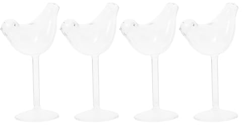 ABOOFAN Bicchieri da Vino Trasparenti Forma Animale Calici Cocktail Eleganti per Bar Casa e Eventi Vetro Liscio e Rifinito per Esperienza Confortevole