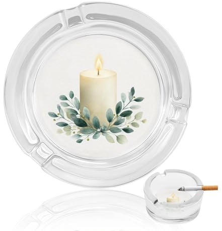 Portacenere in vetro per sigarette, portatile, decorativo, per casa, ufficio
