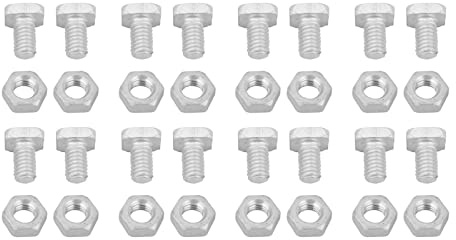 RIZGHWOY 50pcs Aluminium Bolts and Nuts, Premium Metal Greenhouse Tool Accessory Set with 50pcs M6X12 Bolts and M6 Nuts, for Greenhouse Replacement Parts