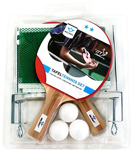 Angel Sports 2-stjärniga bordtennisset – röd/blå