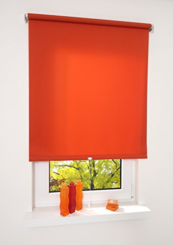 ourdeco® Rollo, Spring-, Schnapprollo/Stoffbreite: 78 x Auszugslänge: 180 cm Terracotta/Tageslicht, lichtdurchlässig