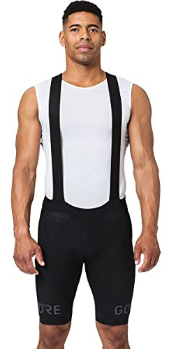 GORE WEAR C7 Homme Cuissard à bretelles de cyclisme sur route longue distance avec insert peau de chamois, S, Noir