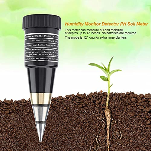 Testeur de Sol Mètre Haute Précision Humidimètre de Sol PH,Mètre Tenu dans La Main De Jardin Détecteur De L'humidité PH 3-8 Humidité 10-80% Détecteur pour Jardin Plantes