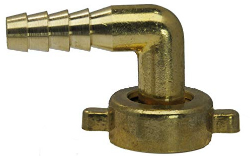 Messing 2/3 - Schlauchtülle mit Flügelmutter G 3/4 - 10 mm Ausführung: Winkel