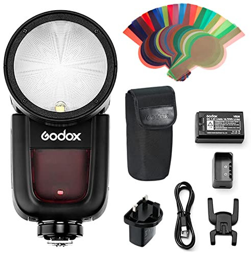 Godox V1-S Flash Speedlite for Sony, 76Ws 2.4G X Wireless TTL 1/8000 HSS Speedlight, 1.5s Recycle, 480 Full Power Flashes with Rechargeable Battery