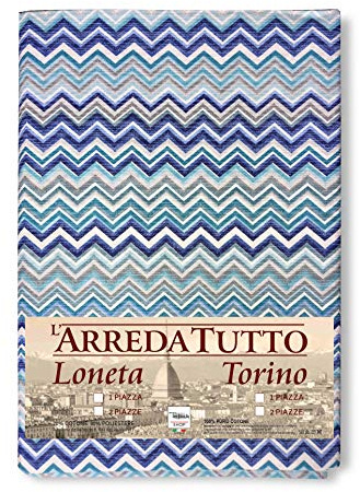 Tex family TELO ARREDO Copritutto GRAN FOULARD Copriletto COPRIDIVANO TESSUTO BEATRICE BLU - 2 PIAZZE