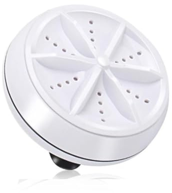Mediawave Store – Mini Lavatrice Portatile Turbina Ultrasuoni con Rondella Rotante Lavabiancheria Compatta e Leggera per Campeggio e Piccoli Indumenti con Alimentazione USB