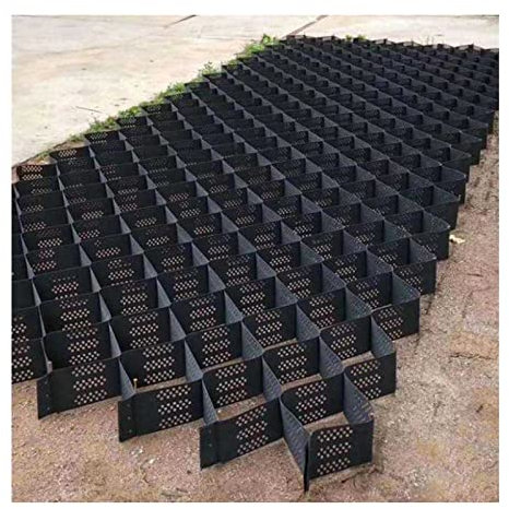 QWEASDF 5 cm/2 in Schwerlast-Geogitter, Geo-Raster für Stützmauern, HDPE-Geo-Gitter, Durchlässiges Bodengitter für Hangauffahrten, Garten, 5 * 10m(16.4 * 32.81ft)