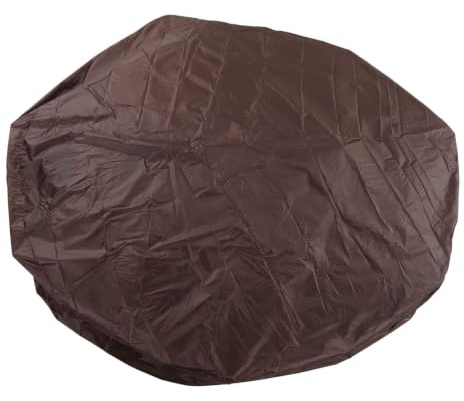 Pssopp -Abdeckung Wasserdicht Tragbare Außen-Terrasse Runde Aufblasbare -Abdeckung Schutz Badewanne Pool-Staubs Chutz (190 Silber Polyester-Taft) (Braun)