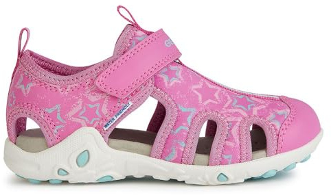 Geox Sandalia J Whinberry G para niña, Fucsia Aqua, 36 EU