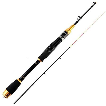 FIONEL Angelsets Leichte Salzwasser-Carbonfaser-weiche Floßrute, 2 Abschnitte, Boot-Angelrute, Angelgerät, Spinn-Casting-Rute Teleskop-Angelrute (Color : 1.1M-1.3M)
