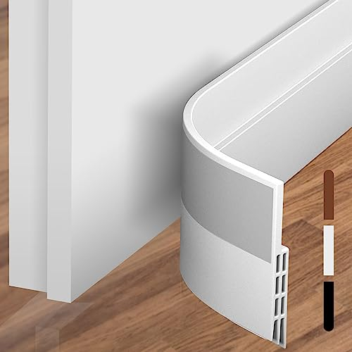 shinfly Zugluftstopper für Türen 100cm, Türdichtung Selbstklebend 5cm Breite, Tür Zugluftstopper, Schalldichter Türschutz für Türen, Dichtungsband, Insektenschutz und Winddicht (Weiß)