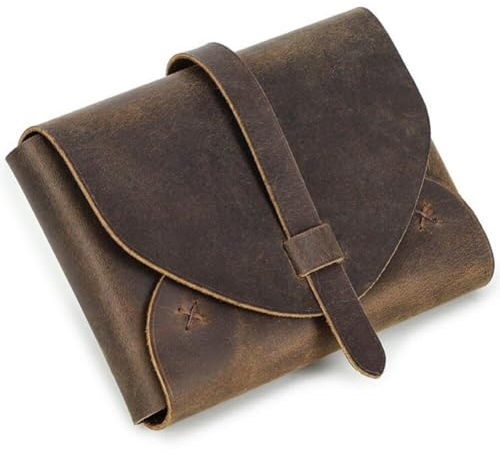 Retro-Leder handgemachte Buchverpackung tragbare Buchhülle Organizer Aufbewahrungsbehälter nachfüllbare Buchschutzhülle