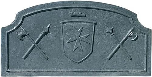 LUNA WAY CAST IRON - Lastra Decorata Spade per Camino | Ghisa per Riscaldamento Efficiente | Conserva il Calore a Lungo | Dimensioni 120x60 cm, 100% Ghisa