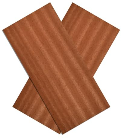 Kontrasti placage d'acajou x8 feuilles - Dimensions: 30 cm x 12 cm x 0,6 mm environ - Placage pour modélisme, meubles, travaux de réparation, restauration, bricolage ( )