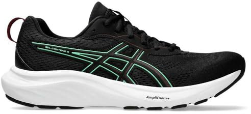 ASICS Gel-Contend 9, Sneaker Hombre, Negro/Hoja Nueva, 44.5 EU