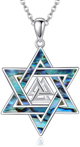 ONEFINITY Davidstern Kette 925 Sterling Silber Jüdischer Stern Halskette Davidstern Schmuck für Frauen Männer