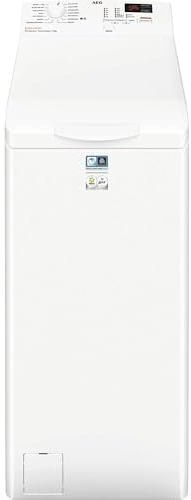 AEG Waschmaschine Toplader, 40 cm, 7 kg, Serie 6000 ProSense - Mengenautomatik - Smarte Beladungserkennung, EEK B, Nachlegefunktion, Wasserstopp, Inverter Motor, 1200 U/min, LTR6N40270