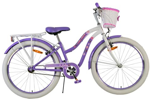 Volare Lovely Kinderfahrrad - Mädchen - 24 Zoll - Lila - Zwei Handbremsen