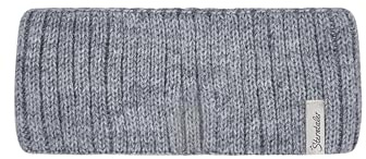 Sterntaler Stirnband aus Strick in Melange-Optik, gefüttert mit Baumwollfleece – Unisex – für Baby und Kinder, silber melange, Größe 53