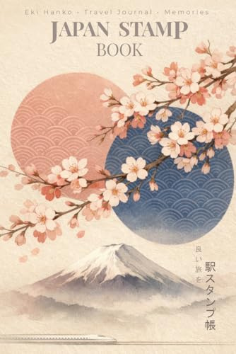 Japan Stamp Book: Japan Stempelbuch für Reisende & Sammler | Eki Hanko Bahnhofsstempel, Notizen, Reisetagebuch
