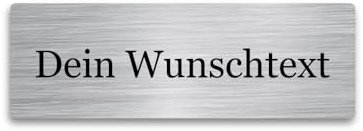 WIENS3D Klingelschild Edelstahl mit Gravur | Namensschild - Türschild - Gartenschild personalisiert für Briefkasten | Büroschild - Grabschild - Bankschild - Stallbox - Hundehütte | (60x20x2 mm)