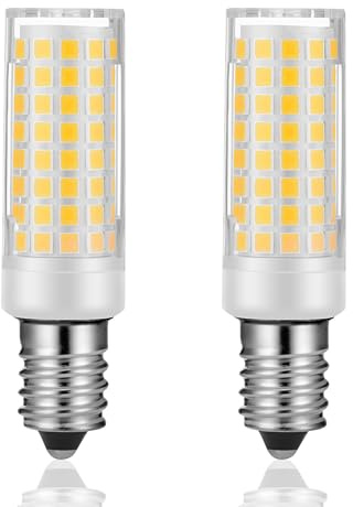 Juanw 5W E14 LED Light Bulb European Base - AC200V-240V for Range/Stove/Oven, Microwave, Refrigerator, Maxx Grinder, Cooker Hood,Sewing Machine,Turkish Lamp - Part (Warm White 3000K, 2 Pack)