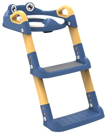 Rrlihjgu Sgabello Per Bambini Con Vasino PVC 53x35 Cm Antiscivolo Scaletta Per WC Da Allenamento Anti Spruzzo Pieghevole Regolazione Comodo Accessorio Per Bambini Per Ragazze E Ragazzi