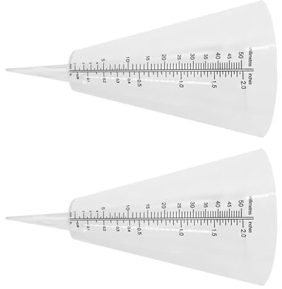 Kisangel Lot de 2 Pluviomètres en Plastique Graduation Facile à Lire pour Jardin et Suivi de L'Arrosage Extérieur