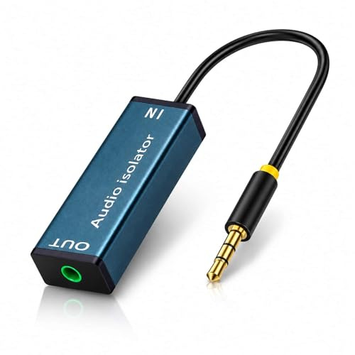 Medrialife Entstörfilter Ground Loop Isolator 3.5mm Entstörfilter Klinke Ground Loop NoiseIsolator für Auto Audio/Heim Stereo System/Bluetooth-Lautsprecher