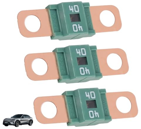 3 Piezas Fusibles Midi 40A para Automóvil, Fusible Midi 40A, 12V-58V, Fusibles Midi Atornillables de Alta Corriente, para Coches, Camiones, Vehículos de Construcción, Autobuses