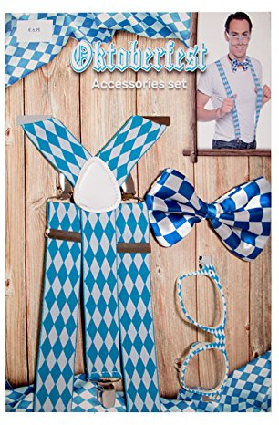 Folat Oktoberfest Accessoires für Herren, 63448, Meerkleurig, für Männer
