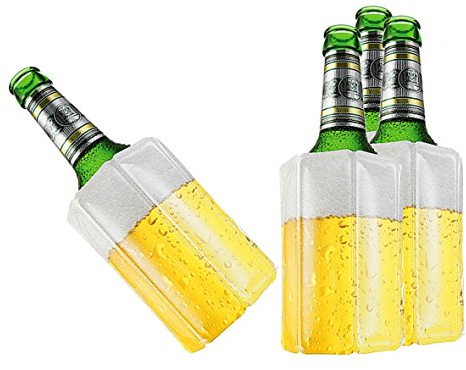 TS Exclusiv 4X Bier Kühlmanschette Bierkühler Flaschenkühler Getränkekühler für Bierflaschen