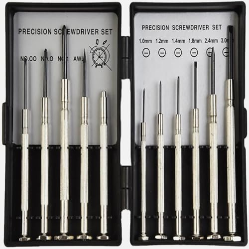 PaulStore 11Pcs Mini Screwdriver Set Precision Tool Kit for Watches, Jewelry, Glasses, Remotes, Doorbells Repairs-Comes in a Portable Storage case, fits in Your Pocket