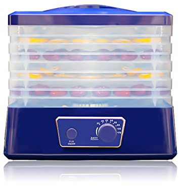 Déshydrateur Alimentaire, Séchoir À 5 Couches Pour Aliments, Fruits, Collations Et Viande, Mini Séchoir À Fruits Domestique, Économie D'énergie Et Économie D'énergie 345w, 29x27,5x27,5cm