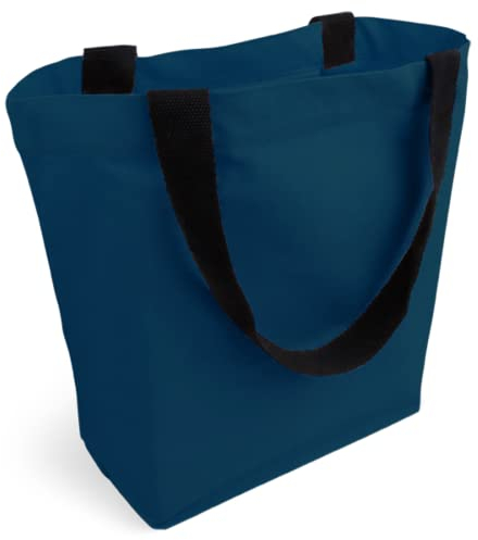 Cottonbagjoe stylische geräumige Tragetasche | mit Innentasche, Reißverschluss und großem Boden | Baumwolltasche Stofftasche Shopper Handtasche | Öko-Tex 100 Standard Zertifiziert