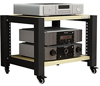 FEIYIYANG Boxenständer Audio-Halterungsrolle. Fernseher Halterung Medienkomponenten mehrschichtige Audio-Halterung-Lautsprecher-Box 2/3/4-Schicht (weißer Ahorn) Lautsprecherständer (Size : S1)