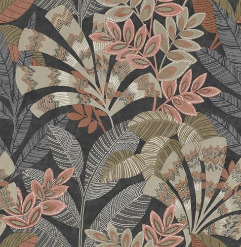 ASHA Leaves SIDEWALL Charcoal
