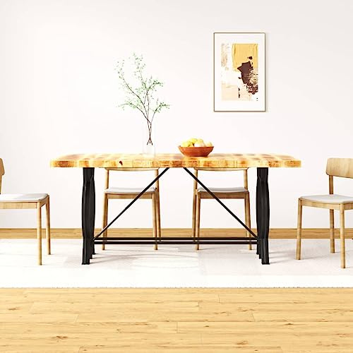 ZQQLVOO Esszimmertisch Kitchen Table Konferenztisch Lounge Bartisch Esszimmertisch Raues Mangoholz Massiv 180 cm