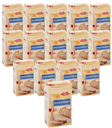 BIELMEIER KÜCHENMEISTER Brotbackmischung Bauernbrot 15 Stück á 500g Jeden Tag frisches Brot genießen Made in Baden-Württemberg