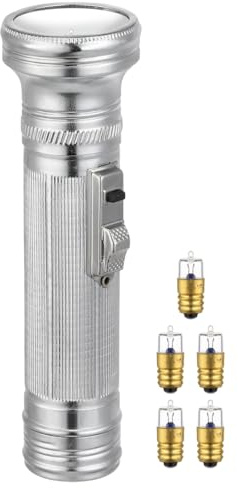 Hemobllo Paquete de 2 linternas portátiles antiguas de metal con iluminación de bombilla, linterna vintage ligera de mano para uso nostálgico, fácil reemplazo de batería para llevar a cualquier lugar