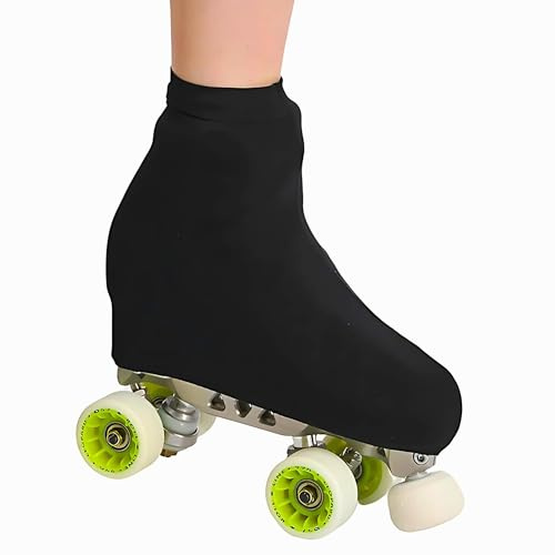 TuttoDanza - Copripattino Pattinaggio artistico, protezione pattini a rotelle bambina e adulto, copripattini pattinaggio su rotelle o da ghiaccio - Made in Italy (Nero, Large 41/43)