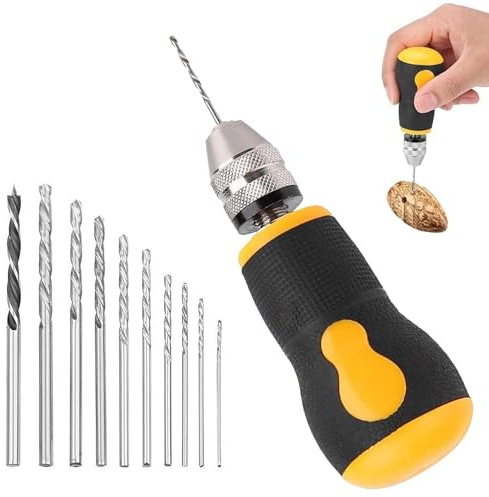 Outil de perceuse à main, perceuse hélicoïdale - Petits outils rotatifs | Perceuse manuelle, outil rotatif pour perceuse à main, perceuse à main portable multifonctionnelle pour la création