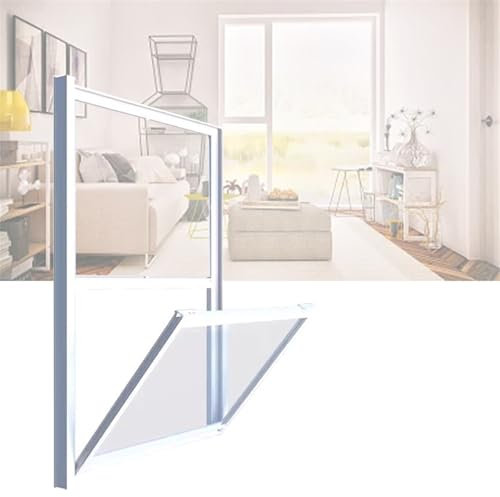 XILYZMO Bündig Montierte Schuppenfenster, Aluminium-Servicefenster Imbisswagen, Mit Gehärtetem Glas, Offenem Rollladen, Weiß, Flächenbündig Montiertes