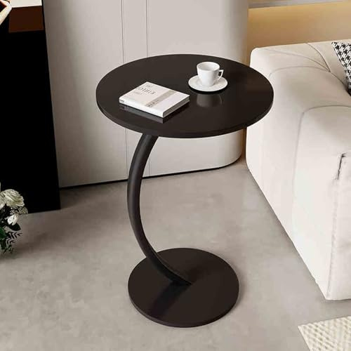 Xalteafe Table d'appoint en Forme de C,Table Bouts de Canapé en Forme de c,Table Plateau en Forme de C,Table d'appoint étroite en Forme de C,économiser de l'espace,pour canapé,LIT,Baignoire